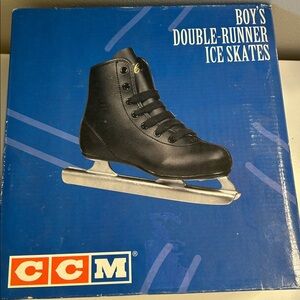 NIB vintage, boys double runner ice skates